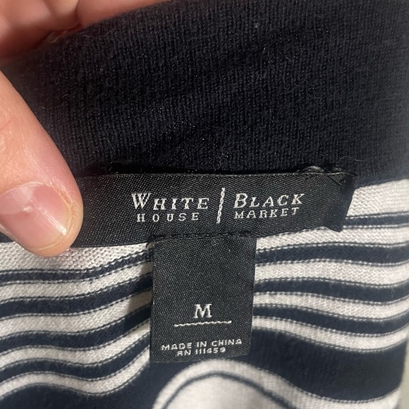 WHBM Striped Open Cardigan Size Medium - Picture 4 of 5